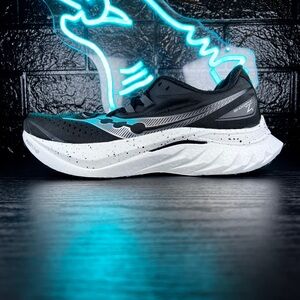 Saucony Endorphin Speed 4 Men’s Marathon Running Plated Shoes Sneakers Black - 9